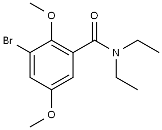 3-bromo-N,N-diethyl-2,5-dimethoxybenzamide 结构式