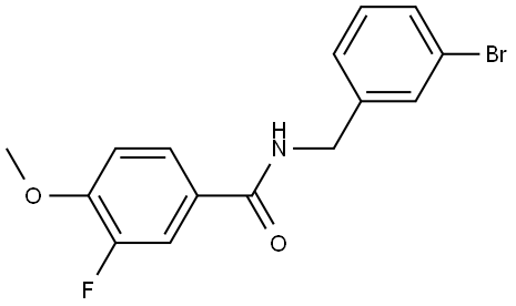 N-[(3-Bromophenyl)methyl]-3-fluoro-4-methoxybenzamide 结构式