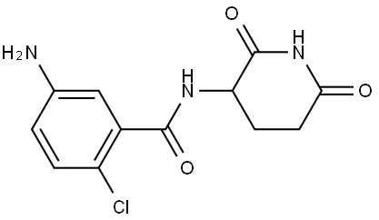 5-amino-2-chloro-N-(2,6-dioxopiperidin-3-yl)benzamide 结构式