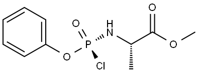 methyl ((R)-chloro(phenoxy)phosphoryl)-L-alaninate 结构式