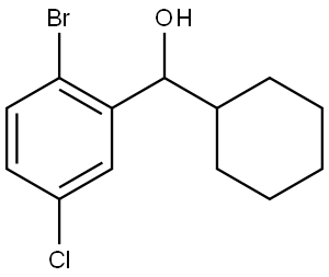 2-Bromo-5-chloro-α-cyclohexylbenzenemethanol 结构式
