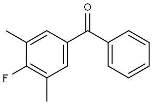 (4-fluoro-3,5-dimethylphenyl)(phenyl)methanone 结构式