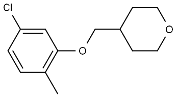 4-[(5-Chloro-2-methylphenoxy)methyl]tetrahydro-2H-pyran 结构式