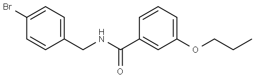 N-[(4-Bromophenyl)methyl]-3-propoxybenzamide 结构式