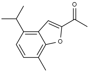 1-(7-methyl-4-propan-2-yl-1-benzofuran-2-yl)ethanone 结构式