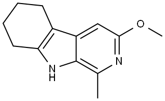 6,7,8,9-Tetrahydro-3-methoxy-1-methyl-5H-pyrido[3,4-b]indole 结构式