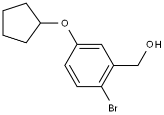 2-Bromo-5-(cyclopentyloxy)benzenemethanol 结构式