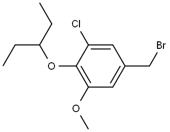 5-(Bromomethyl)-1-chloro-2-(1-ethylpropoxy)-3-methoxybenzene 结构式