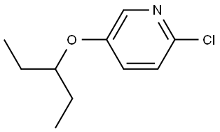 2-Chloro-5-(1-ethylpropoxy)pyridine 结构式