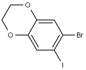 6-bromo-7-iodo-2,3-dihydrobenzo[b][1,4]dioxine 结构式