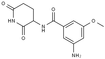 3-amino-N-(2,6-dioxopiperidin-3-yl)-5-methoxybenzamide 结构式