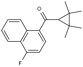 (4-Fluoro-1-naphthalenyl)(2,2,3,3-tetramethylcyclopropyl)methanone 结构式