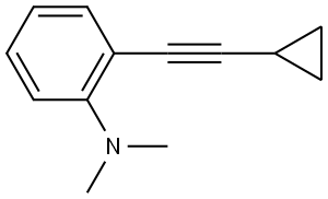 2-(2-Cyclopropylethynyl)-N,N-dimethylbenzenamine 结构式