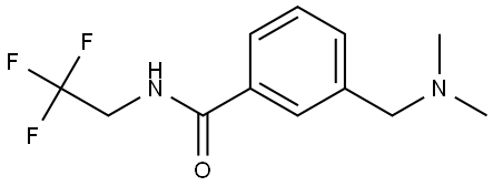 3-[(Dimethylamino)methyl]-N-(2,2,2-trifluoroethyl)benzamide 结构式