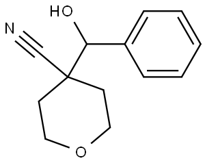 Tetrahydro-4-(hydroxyphenylmethyl)-2H-pyran-4-carbonitrile 结构式