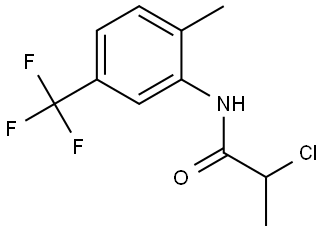 2-Chloro-N-[2-methyl-5-(trifluoromethyl)phenyl]propanamide 结构式