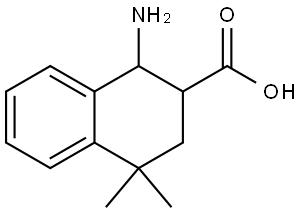 1-Amino-1,2,3,4-tetrahydro-4,4-dimethyl-2-naphthalenecarboxylic acid 结构式