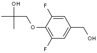 3,5-Difluoro-4-(2-hydroxy-2-methylpropoxy)benzenemethanol 结构式