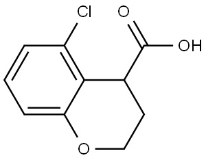 5-Chloro-3,4-dihydro-2H-1-benzopyran-4-carboxylic acid 结构式