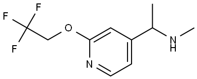 N-methyl-1-(2-(2,2,2-trifluoroethoxy)pyridin-4-yl)ethan-1-amine 结构式