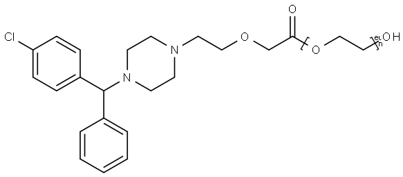 (R) - 西替利嗪聚乙二醇酯(N=5,6,7,8,9,10,11 AND 12) 结构式