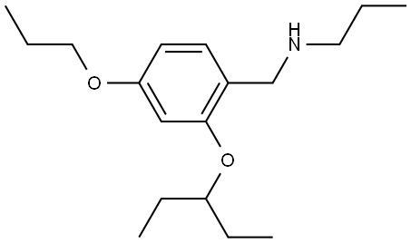 2-(1-Ethylpropoxy)-4-propoxy-N-propylbenzenemethanamine 结构式