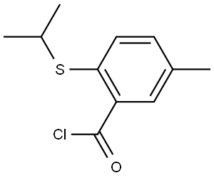 5-Methyl-2-[(1-methylethyl)thio]benzoyl chloride 结构式