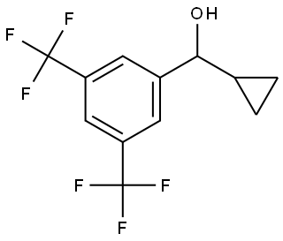 (3,5-bis(trifluoromethyl)phenyl)(cyclopropyl)methanol 结构式