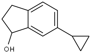 6-Cyclopropyl-2,3-dihydro-1H-inden-1-ol 结构式