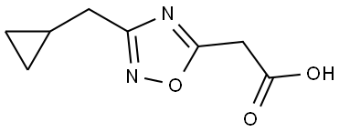 2-(3-(cyclopropylmethyl)-1,2,4-oxadiazol-5-yl)acetic acid 结构式