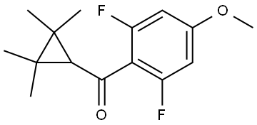 (2,6-Difluoro-4-methoxyphenyl)(2,2,3,3-tetramethylcyclopropyl)methanone 结构式