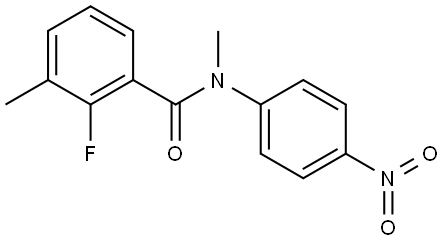 2-fluoro-N,3-dimethyl-N-(4-nitrophenyl)benzamide 结构式