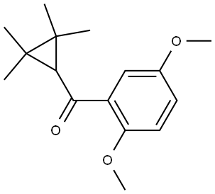 (2,5-Dimethoxyphenyl)(2,2,3,3-tetramethylcyclopropyl)methanone 结构式