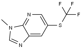 3-methyl-6-trifluoromethylsulfanyl-3H-imidazo[4,5-b]pyridine 结构式