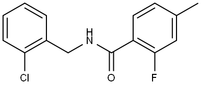 N-[(2-Chlorophenyl)methyl]-2-fluoro-4-methylbenzamide 结构式