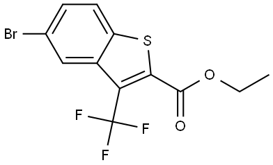 ethyl 5-bromo-3-(trifluoromethyl)benzo[b]thiophene-2-carboxylate 结构式