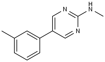 N-Methyl-5-(3-methylphenyl)-2-pyrimidinamine 结构式