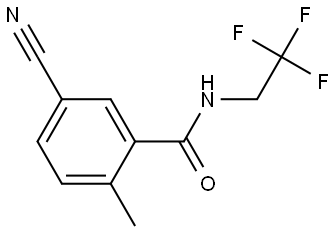 5-Cyano-2-methyl-N-(2,2,2-trifluoroethyl)benzamide 结构式