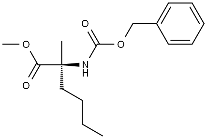 (S)-甲基 2-(((苄氧基)羰基)氨基)-2-甲基己酸酯 结构式