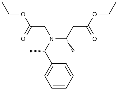 (1'S,3S)-3-((1-苯乙基)(羧甲基)氨基)丁酸二乙酯 结构式