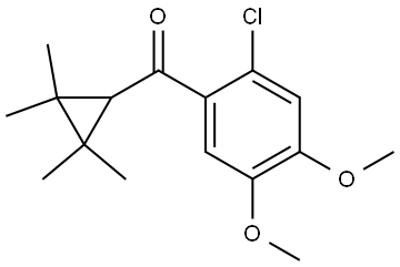 (2-Chloro-4,5-dimethoxyphenyl)(2,2,3,3-tetramethylcyclopropyl)methanone 结构式