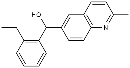 α-(2-Ethylphenyl)-2-methyl-6-quinolinemethanol 结构式