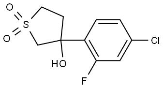 Thiophene-3-ol, 3-(4-chloro-2-fluorophenyl)tetrahydro-, 1,1-dioxide 结构式