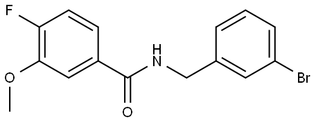 N-[(3-Bromophenyl)methyl]-4-fluoro-3-methoxybenzamide 结构式