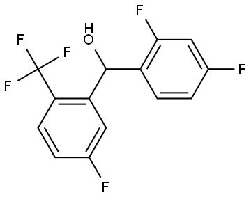 2,4-Difluoro-α-[5-fluoro-2-(trifluoromethyl)phenyl]benzenemethanol 结构式