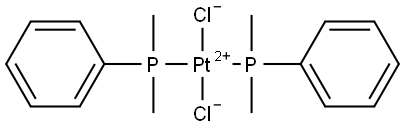 Platinum,dichlorobis(dimethylphenylphosphine)-, (SP-4-2)- 结构式