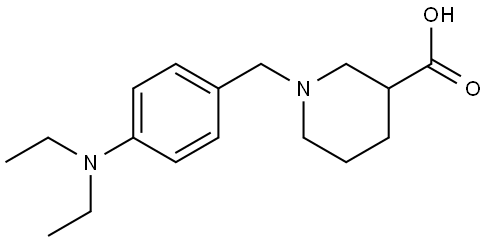 1-(4-(diethylamino)benzyl)piperidine-3-carboxylic acid 结构式