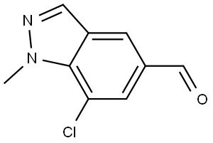 7-Chloro-1-methyl-1H-indazole-5-carboxaldehyde 结构式