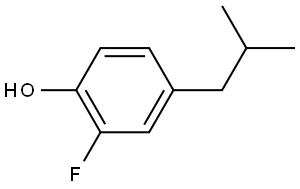 2-Fluoro-4-(2-methylpropyl)phenol 结构式