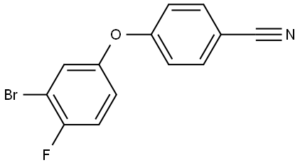 4-(3-Bromo-4-fluorophenoxy)benzonitrile 结构式